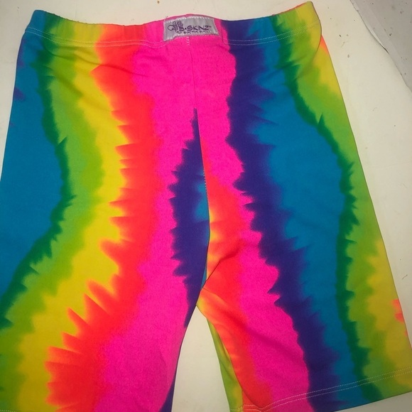 Pants - Bskinz rainbow tie dye womens spandex compression shorts